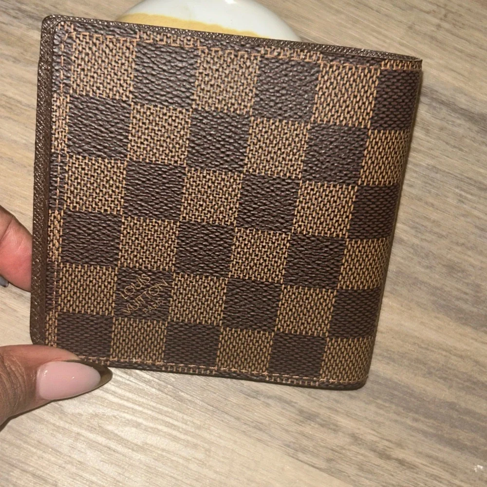 Louis Vuitton Brown Damier Ebene‎ Bifold Wallet